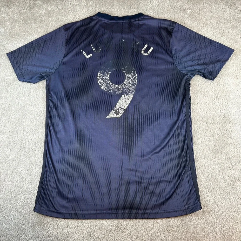 Adidas Manchester United Jersey Mens Medium Navy Romelu Lukaku 9 2018-19 Parley